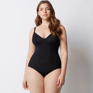 Buy Yamamay Plunge Neck Bodysuit Shapewear Top In Black