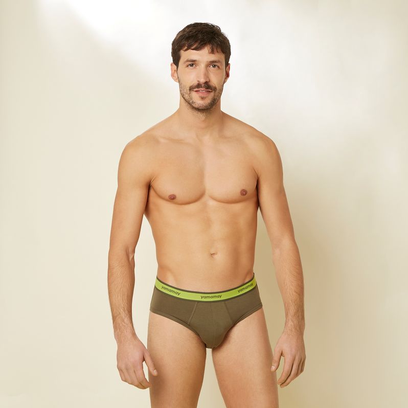 Slip tinta unita in jersey elasticizzato con elastico a contrasto New Fashion Color