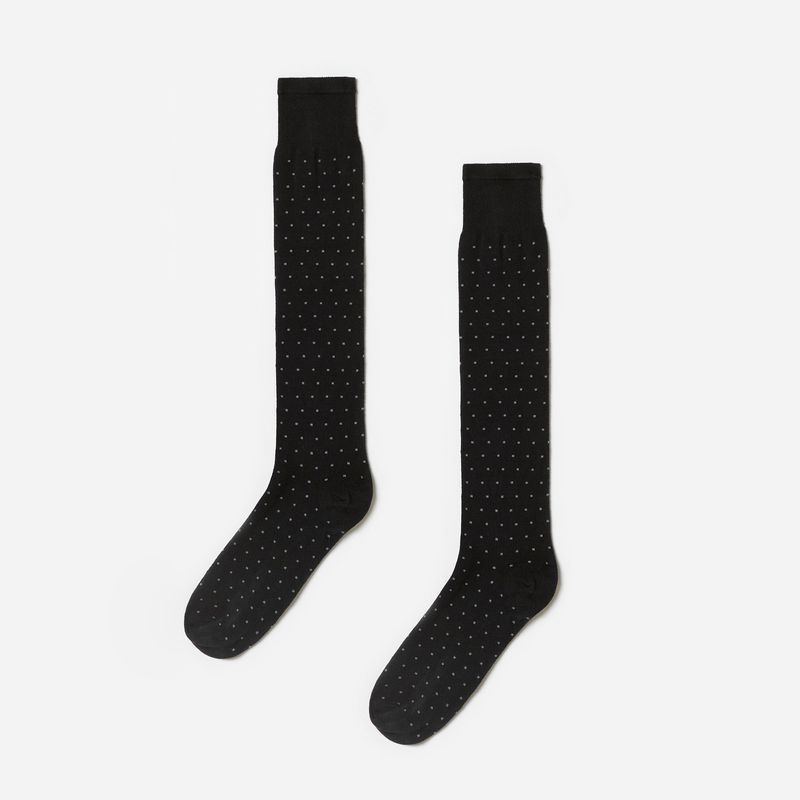 Calcetines de hombre largos negros con lunares talla única Daily - Yamamay