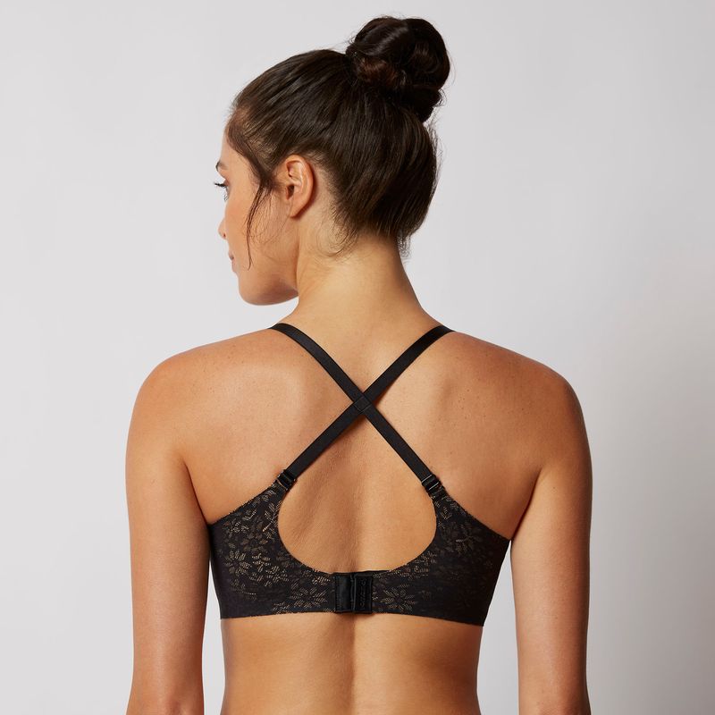 Bralette with removable cups in black Principessa Lace lace - Yamamay