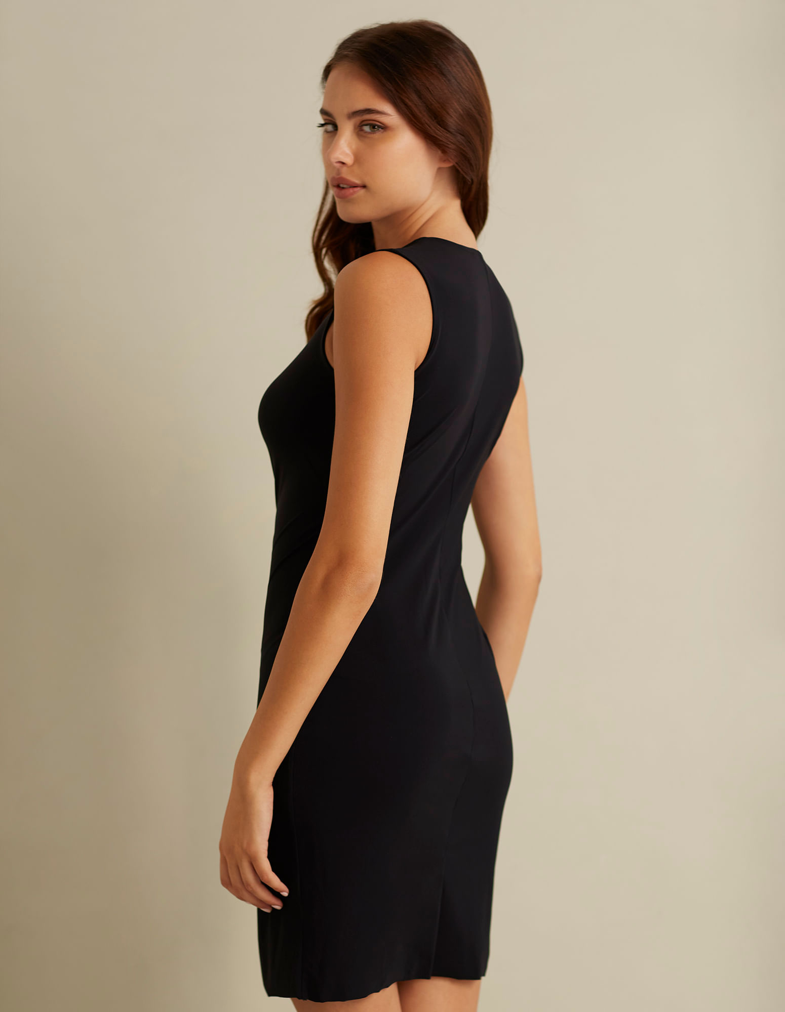 Allegra K Abito Tubino con Cintura per Abiti da Ufficio Casual Senza Maniche con Scollo Tondo da Donna Celeste XS