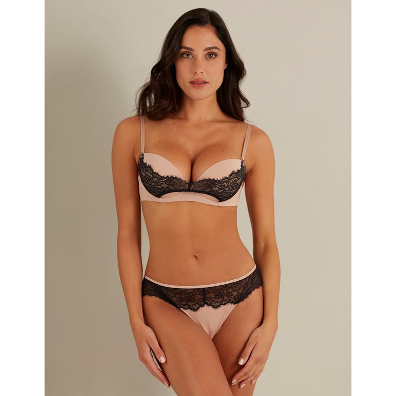 Brazilian briefs in lace and fishnet Black Dream - Yamamay