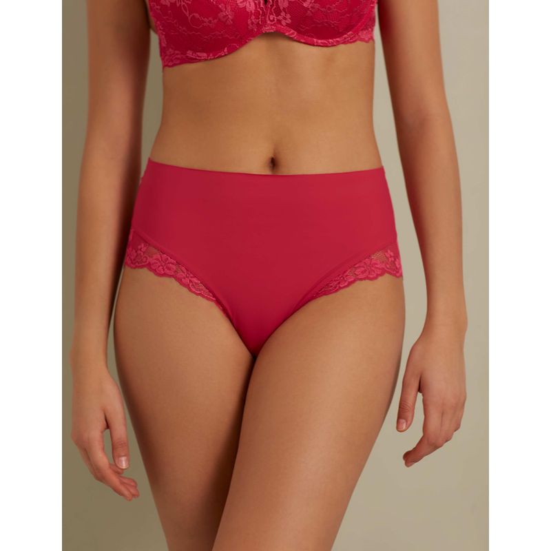 High-waisted briefs with fuchsia lace Primula Color - Yamamay