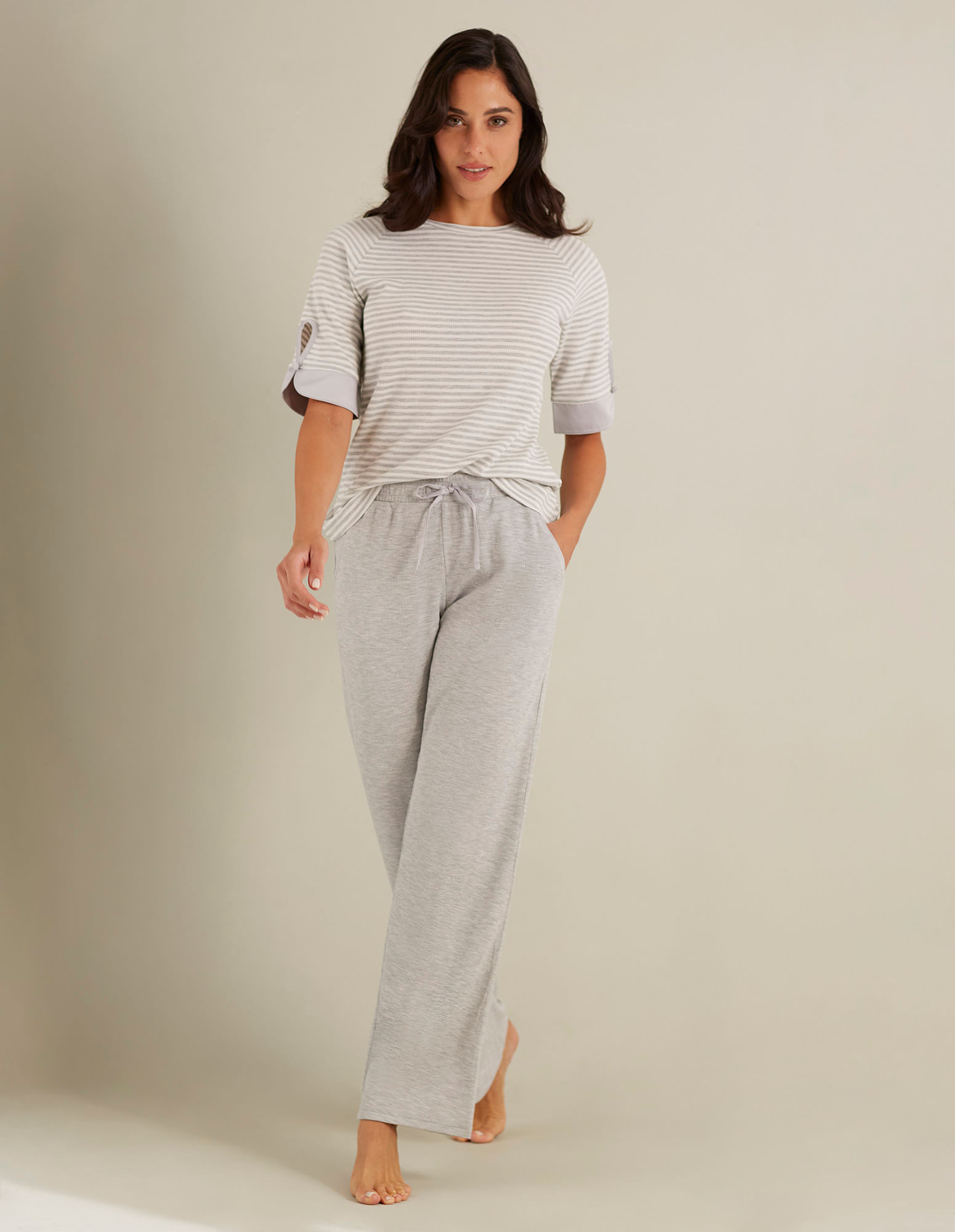 MAGLIETTA OVERSIZE MANICHE LUNGHE - Grigio mélange | Italia / Italy