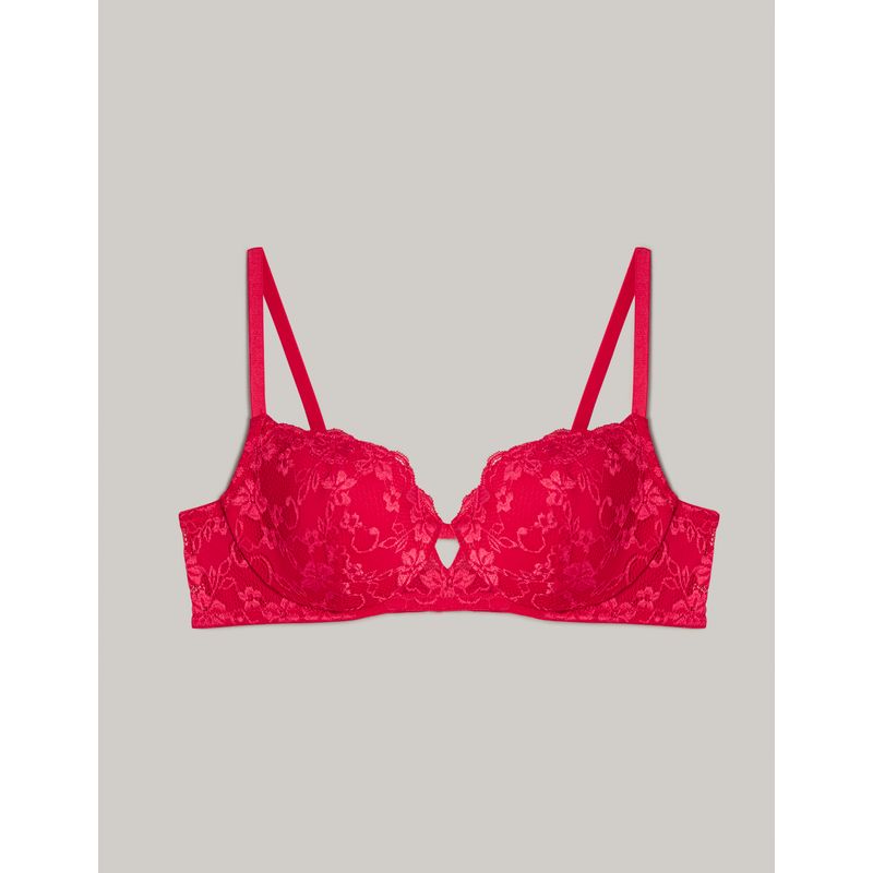 Yamamay PRIMULA COLOR - Push-up bra - rosso floreale/red 