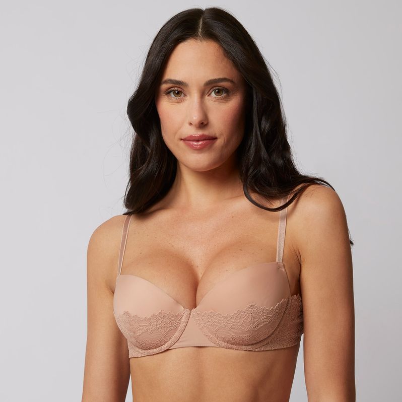 Padded balcony bra in different cup sizes - Orchidea