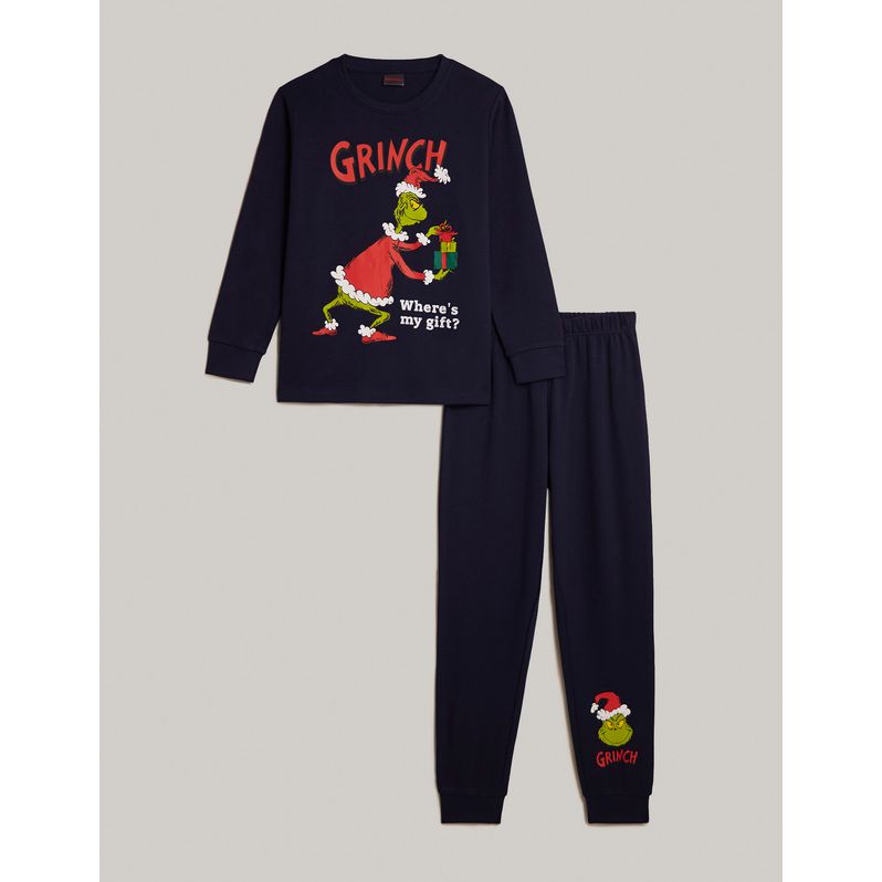 Kids unisex long pajamas - Grinch