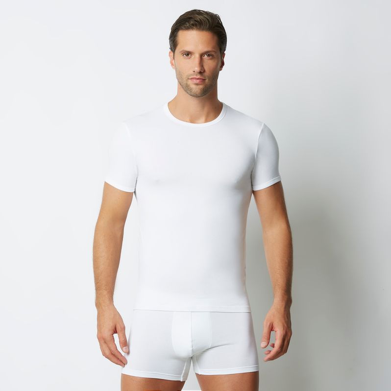 T-shirt homme en coton uni New Simply