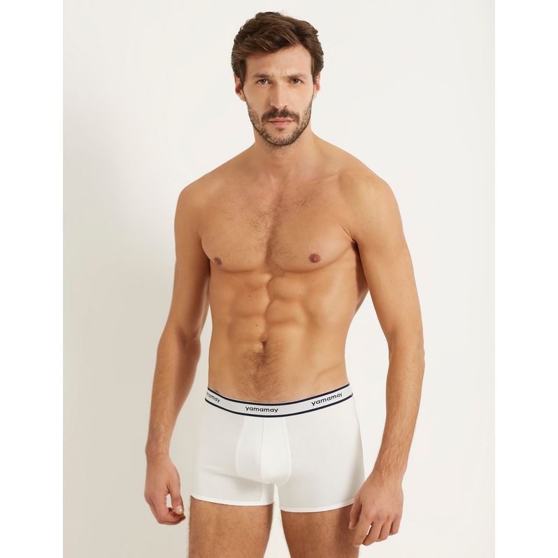 Boxer tinta unita in jersey elasticizzato con elastico a contrasto New Fashion Color