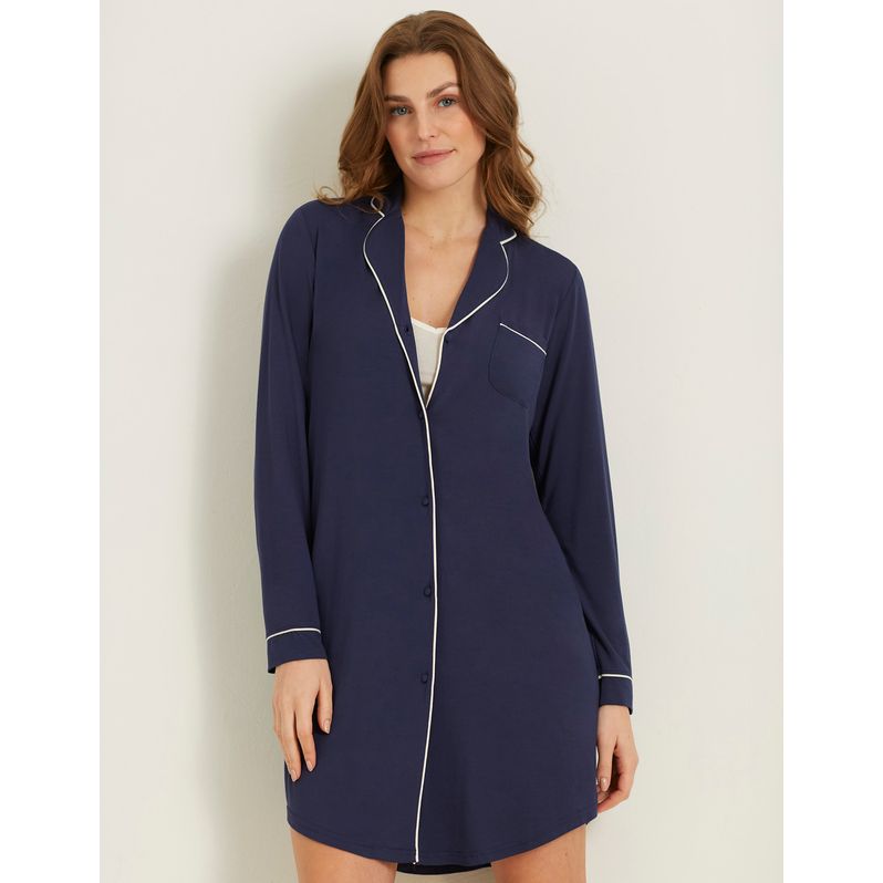 Robemon da Donna Sexy Camicia da Notte, Seta Pigiama Raso Stampare a