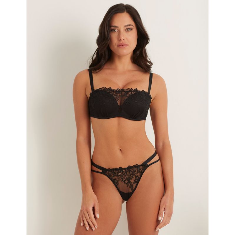 Mutandine Trasparenti A Vita Bassa E Traspiranti Foto Da Donna In Pizzo Trasparente Ricamato Perizoma Di Pizzo Nero - Foto 4