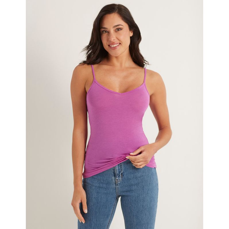 Thin straps tank top - Basic with silk and Modal