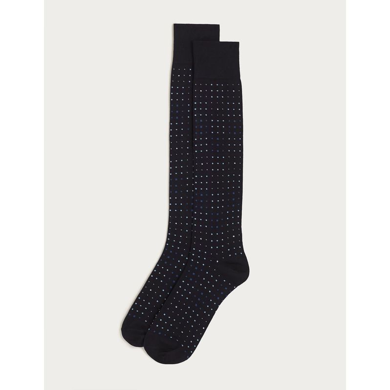 Lange Socken mit Quadraten – Daily