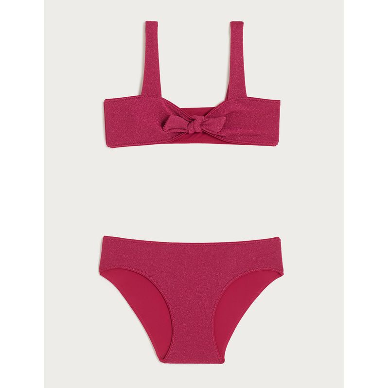 Girl's bikini set bandeau + briefs - Bright