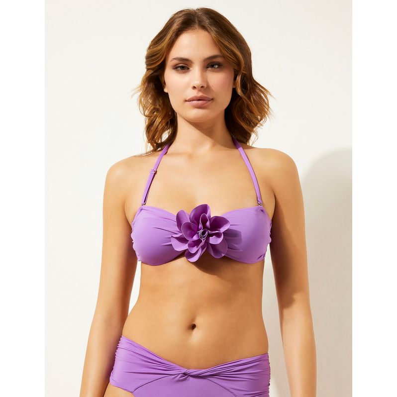 Bandeau bikini bra with removable cups - Selena