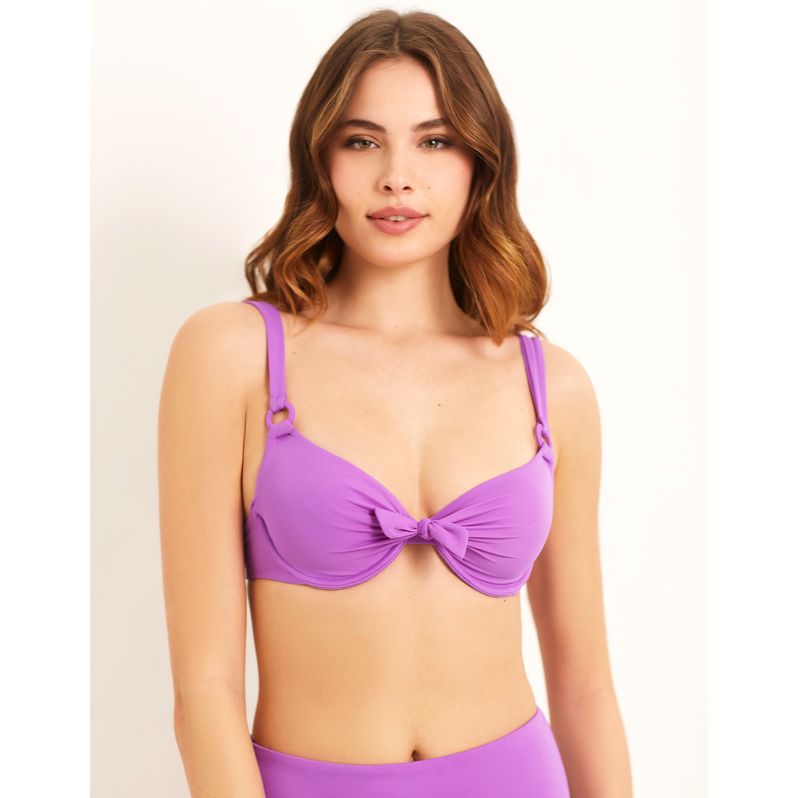 Balcony bikini bra with differentiated cups - Essentials