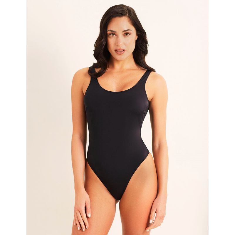 Women s unlined black one piece swimsuit Essentials Yamamay