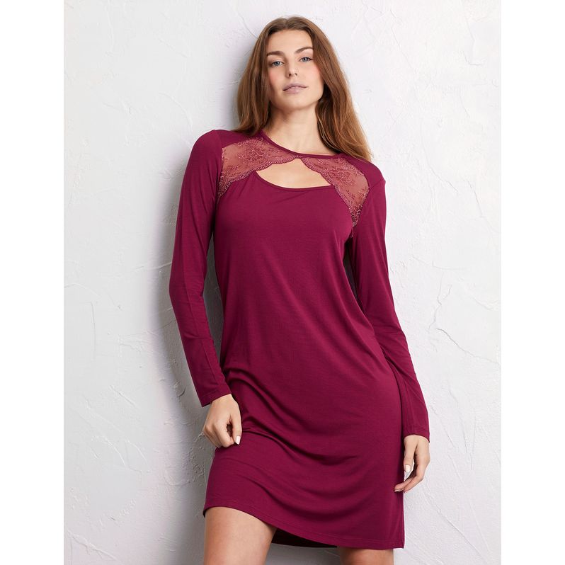 Camicia Da Notte Donna In Cotone Con Maniche Lunghe – Pigiama Morbido E Traspirante Per Dormire E Relax