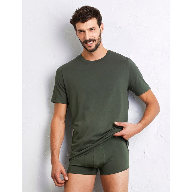 Maglia girocollo a maniche corte in cotone Supima Luxury