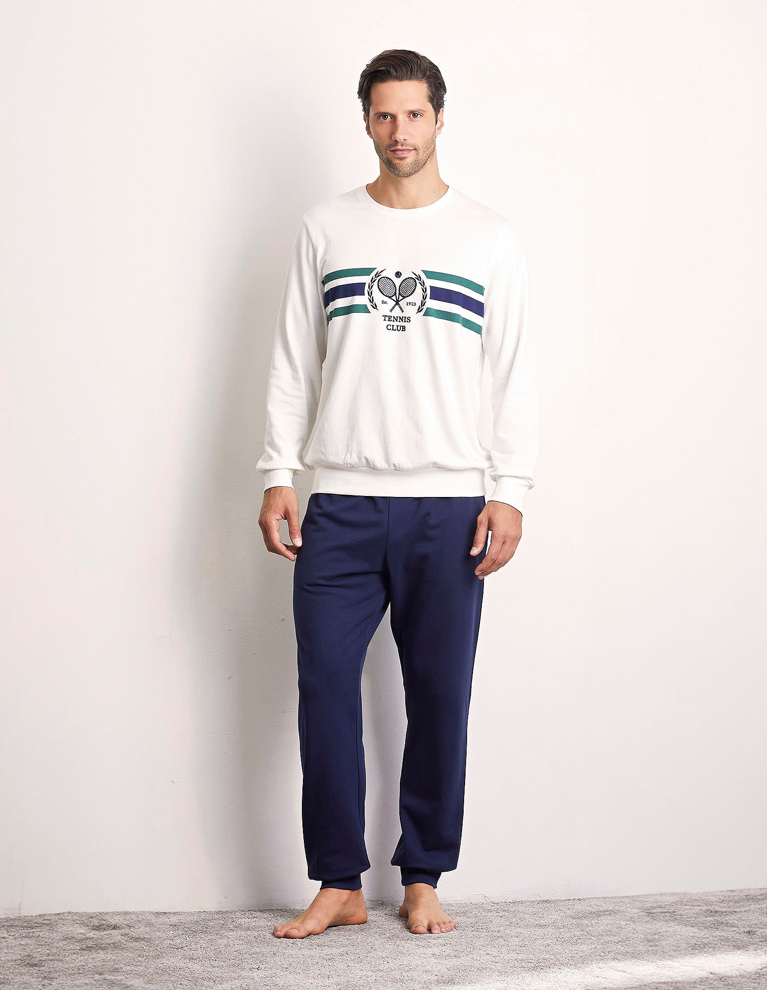 Tennis Print Pattern Men Long Robe