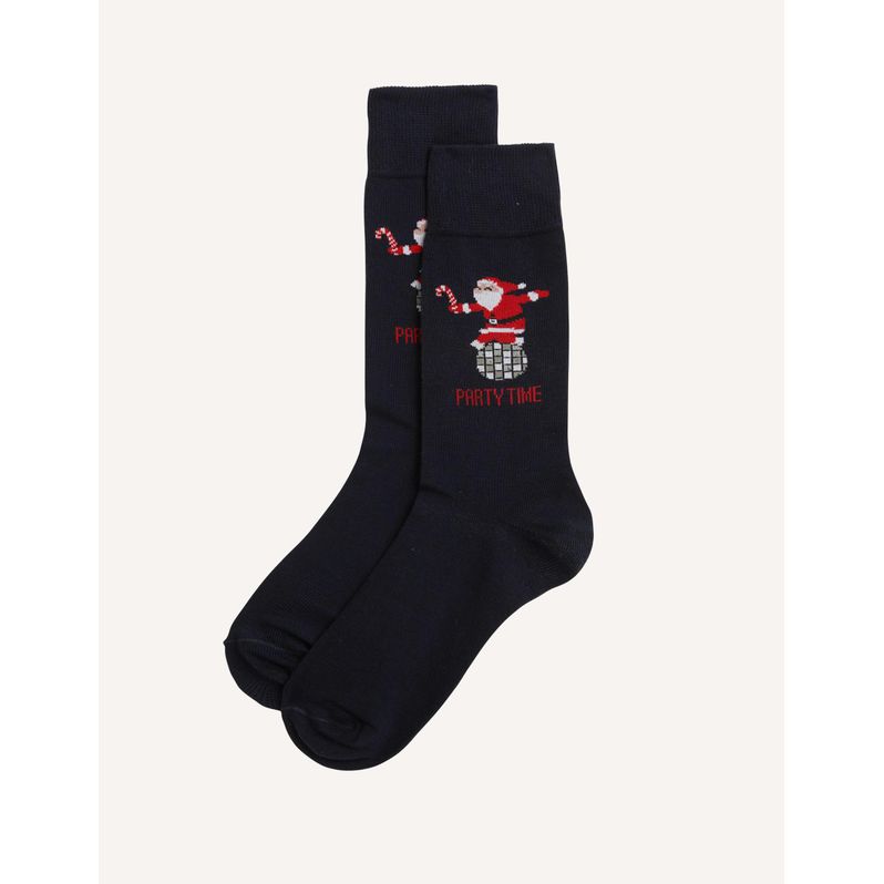 Calze corte con Babbo Natale in maglia Hello Xmas