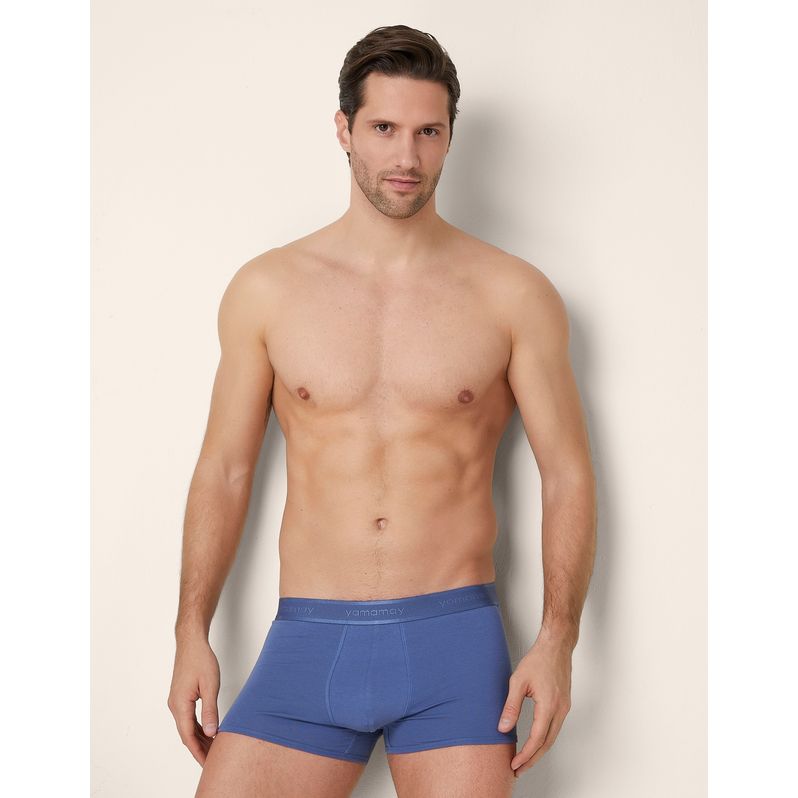 Solid color boxer in stretch Supima cotton jersey Luxury