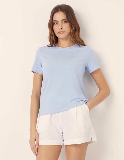 Pantalone corto con pince Cotton Line