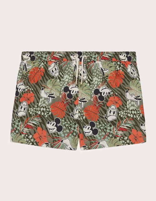Costume boxer bambino verde con stampa Mickey Mouse