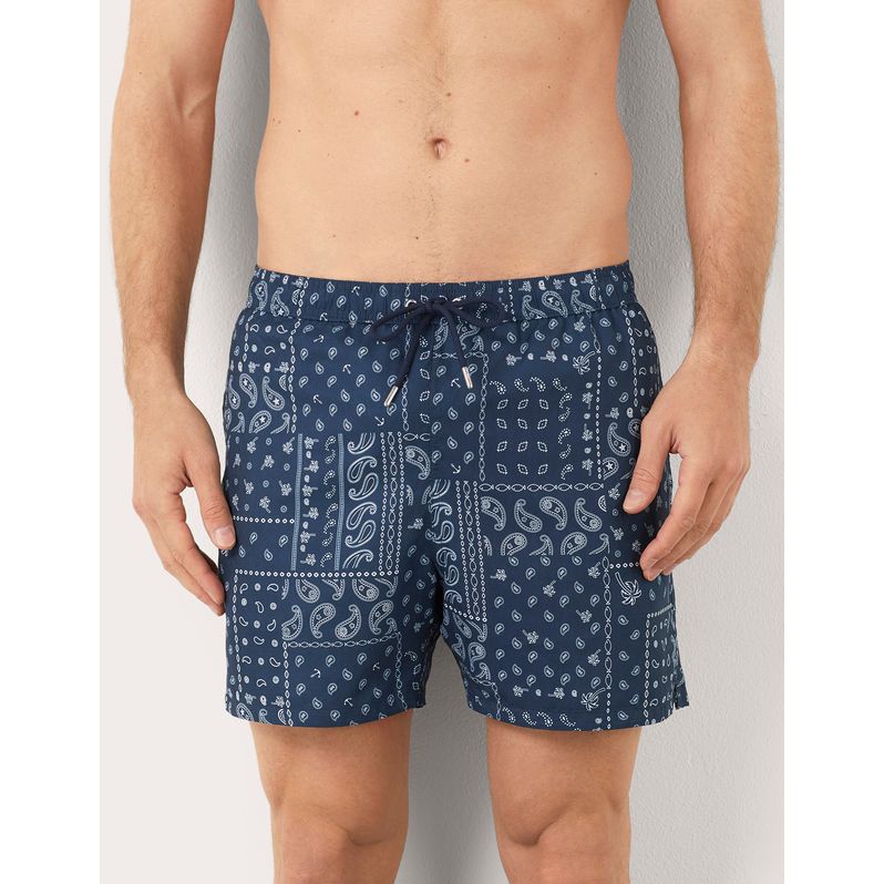 Men's swim boxer with cashmere effect Marina