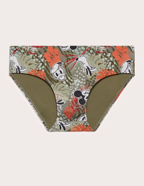 Costume slip bambino verde con stampa Mickey Mouse