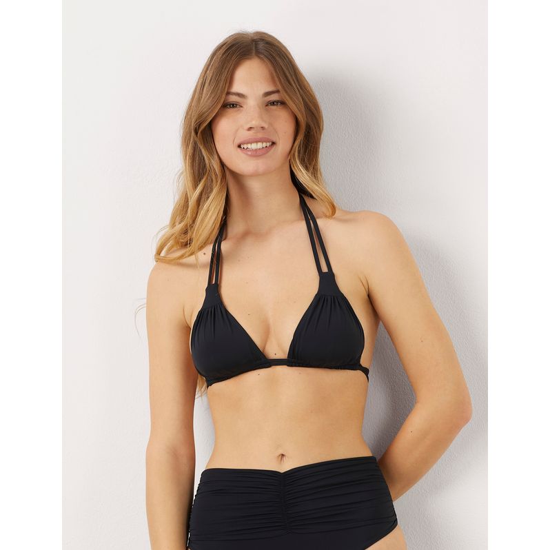 Dreieckiger Bikini zum Verschieben mit herausnehmbaren Cups Drapery