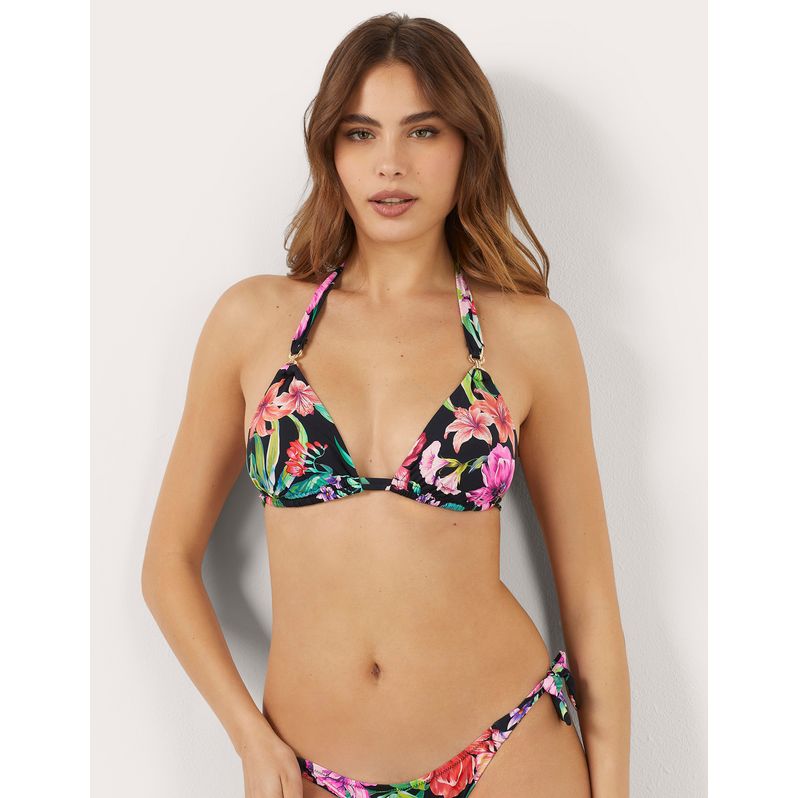 Costume a triangolo a vela con stampa floreale Marianna
