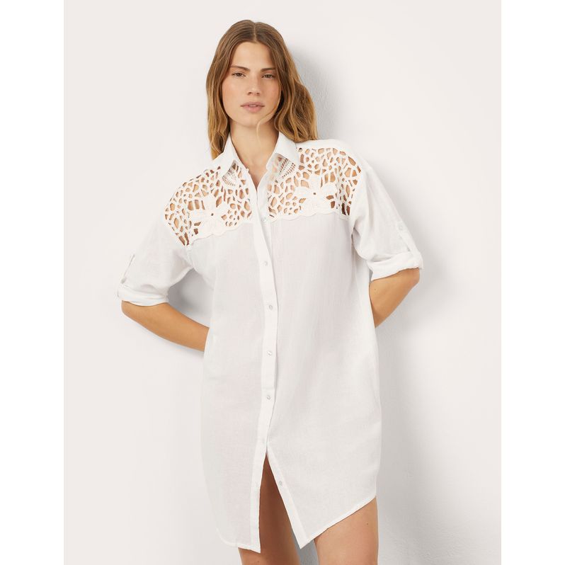 Cotton shirt with embroidery Summer Glam