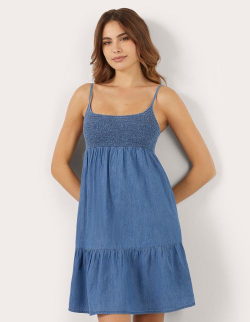 Abito corto da donna Denim