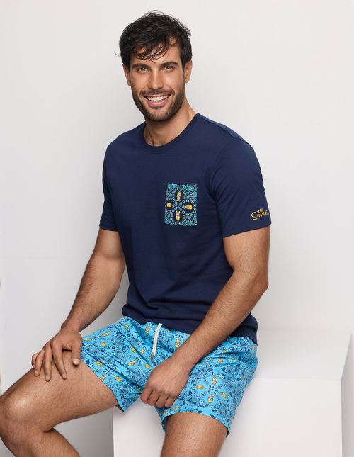 Maglia in cotone da uomo Simpson