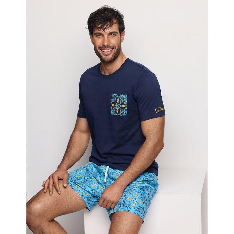 Maglia in cotone da uomo Simpson