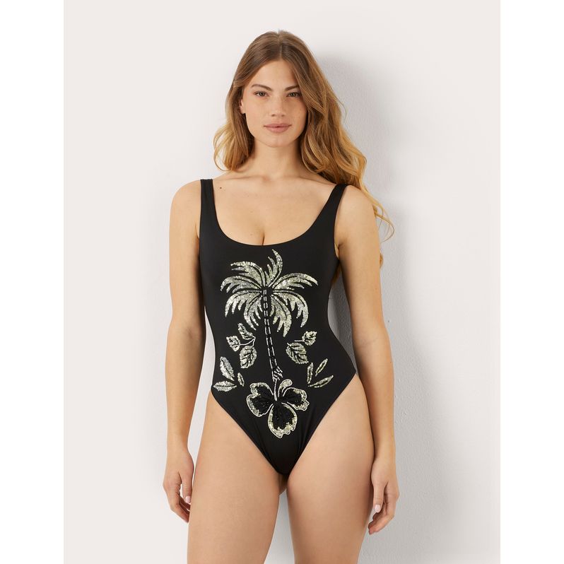 Traje de baño entero con lentejuelas Malibu