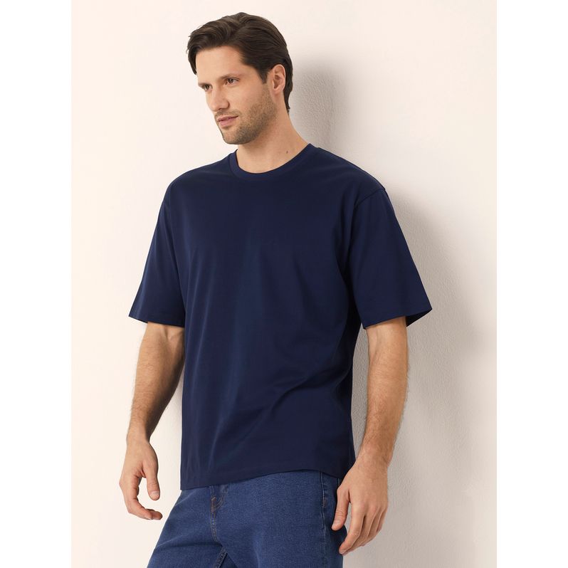 T-shirt girocollo da uomo in cotone Premium Cotton