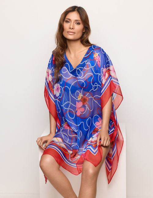 Poncho copricostume con corde bianche Marina