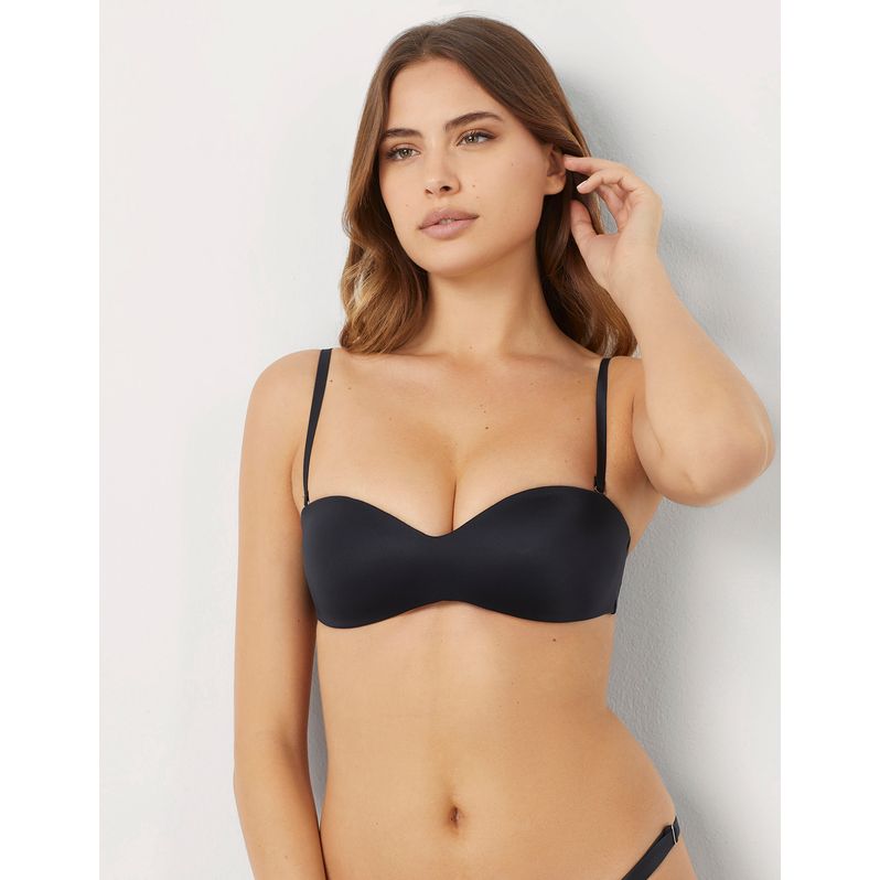 Fascia del costume nera leggermente imbottita Essentials