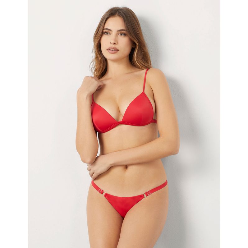 String du bikini rouge en microfibre Essentials