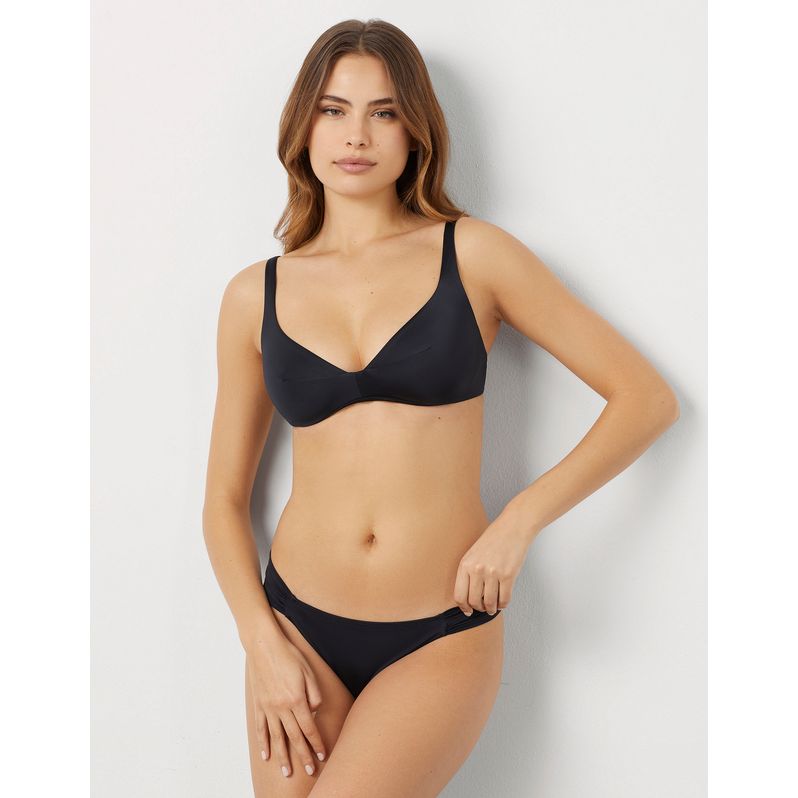 Slip del costume nero classico in microfibra Essentials