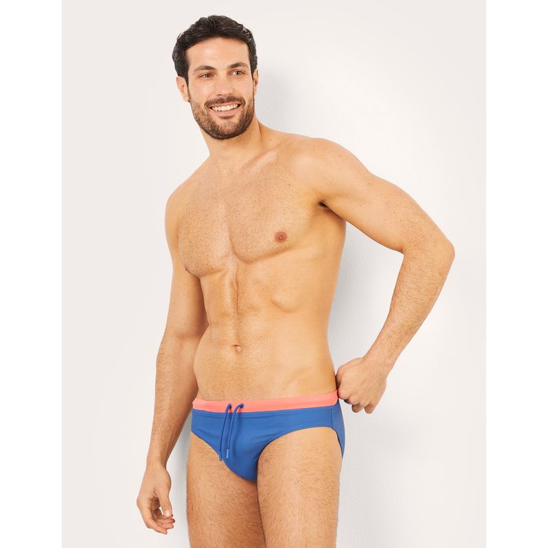 Costume slip con fascia a contrasto Passepartout