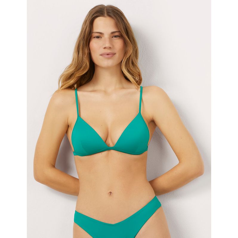 Push-up triangle bikini top without underwire in Fish Tale Essentials