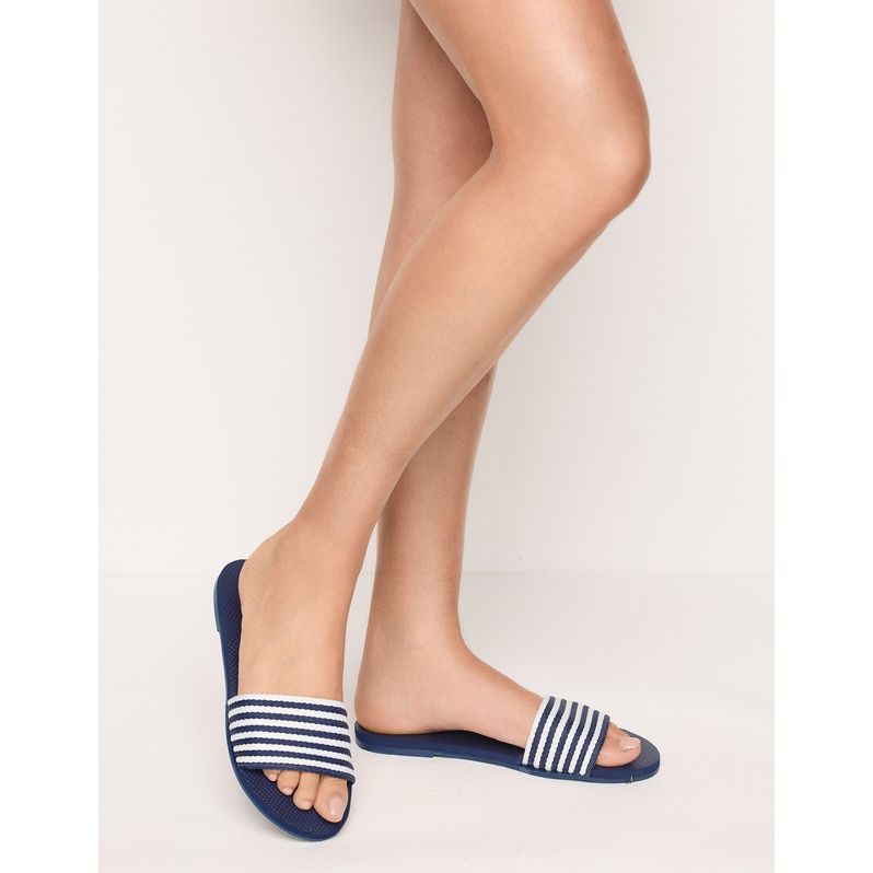Ciabattina da donna con fascia a righe Marina