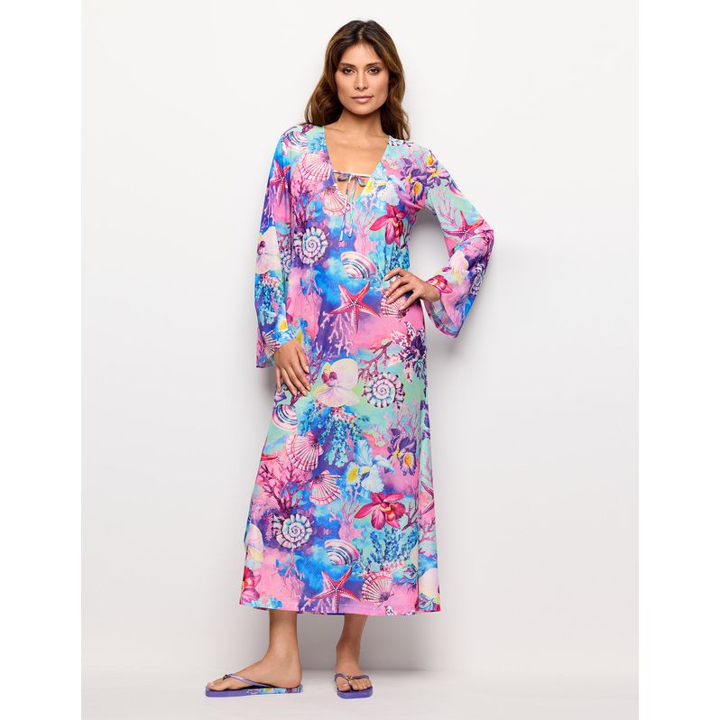 Kaftano lungo da donna in tulle Mermaid