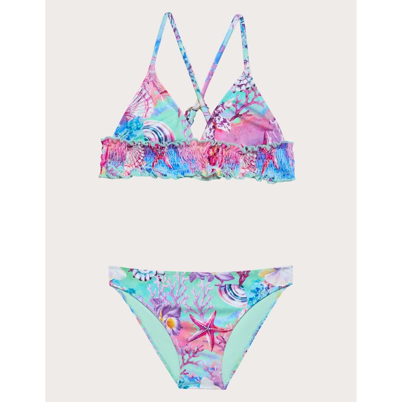 Set da bambina triangolo + slip Mermaid