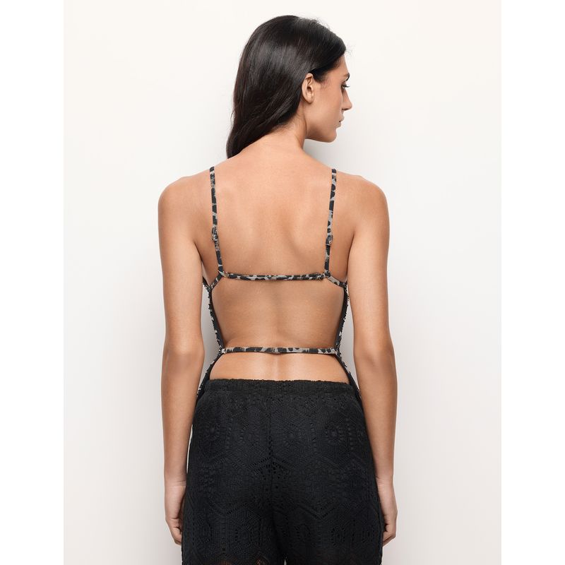 Tulle top with animal print Marianna - Yamamay