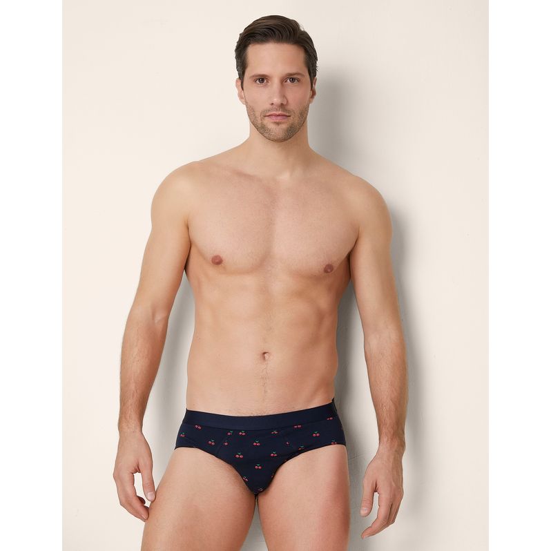 Slip stampa ciliegie in jersey di cotone Daily