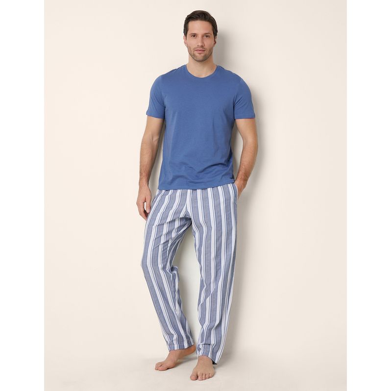 Pantalone lungo a righe in tela di cotone Daily Pajamas